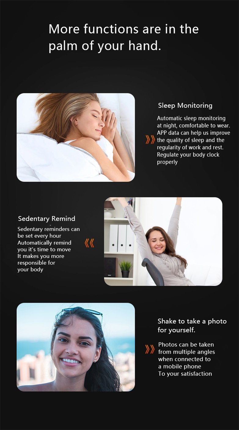 bellecel's smart watch with bracelet - black