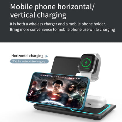 Bellecel's 3 in 1 Wireless Foldable Charger (15w Fast Charge)