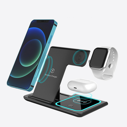 Bellecel's 3 in 1 Wireless Foldable Charger (15w Fast Charge)