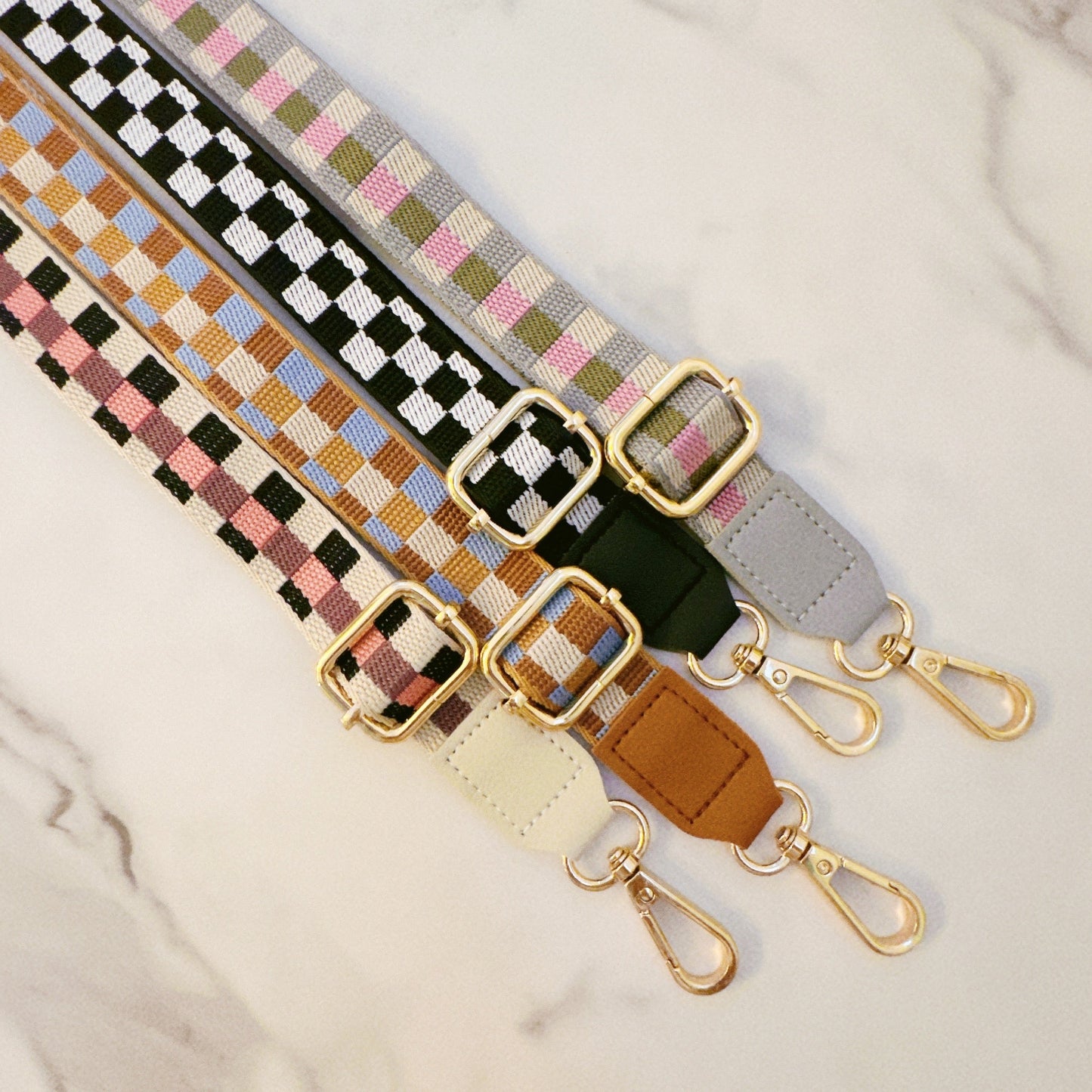 bellecel's checkered crossbody phone lanyard