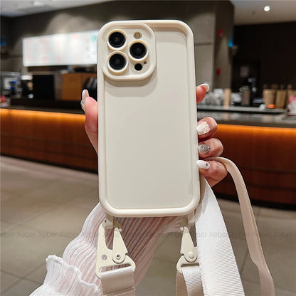 BelleCel's Crossbody Necklace Lanyard Soft Silicone Holder Case For iPhone