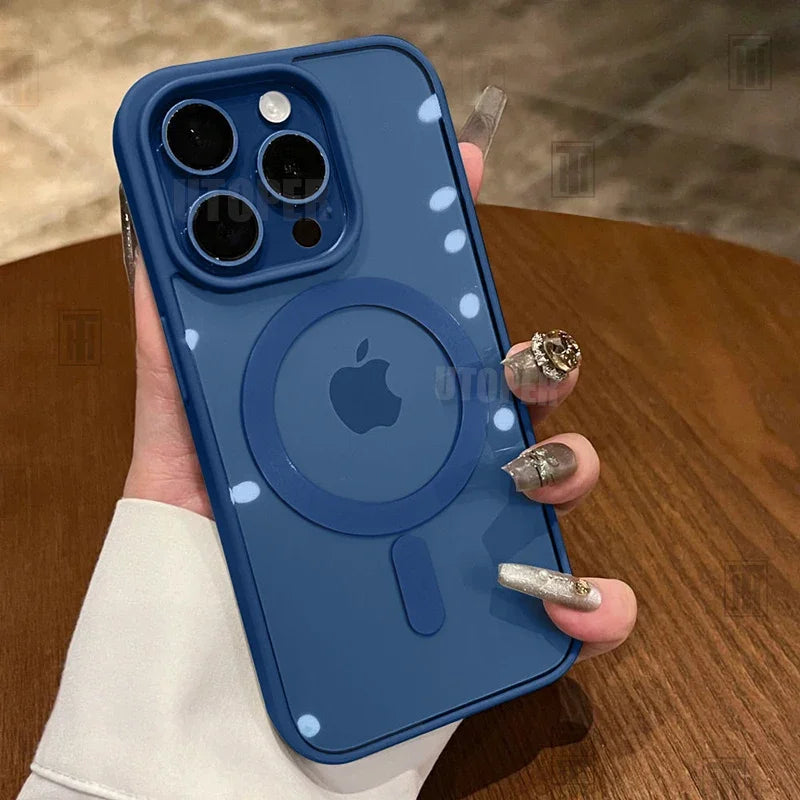 bellecel's pink transparent acrylic shockproof case for iphone