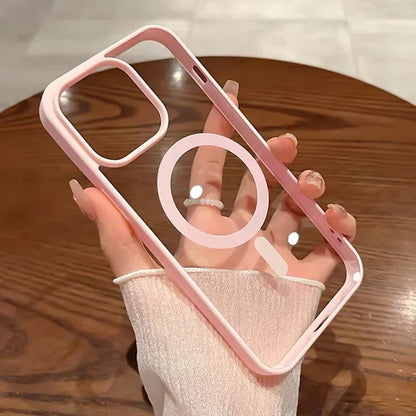 BelleCel's Pink Transparent Acrylic Shockproof Case for iPhone