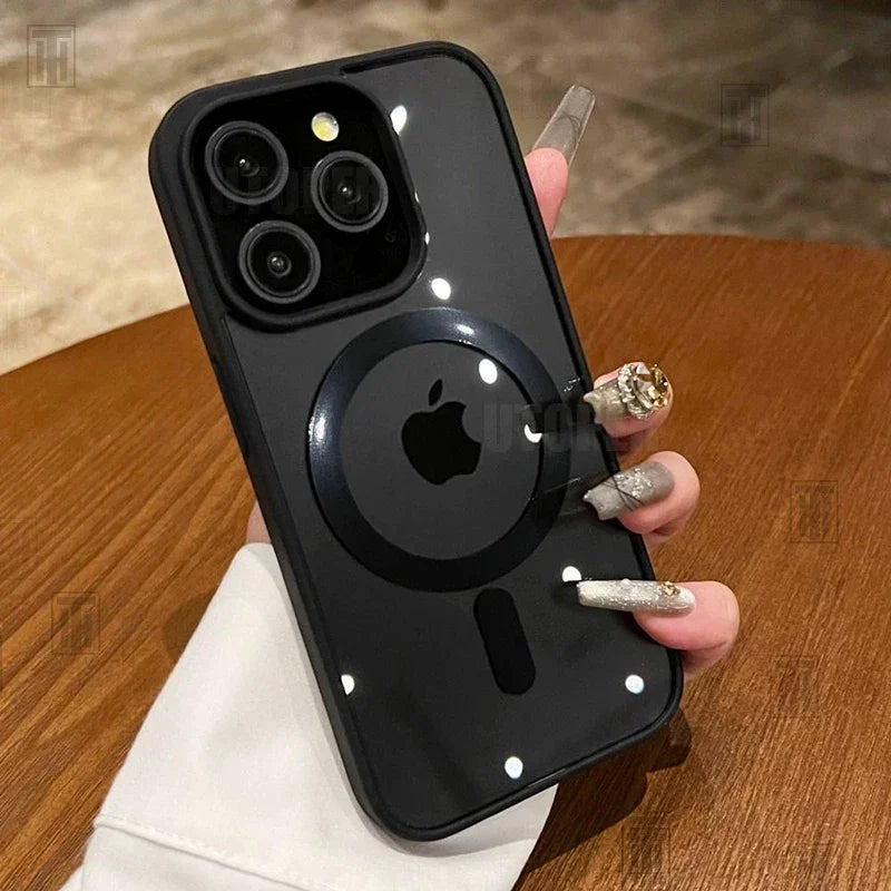 bellecel's pink transparent acrylic shockproof case for iphone