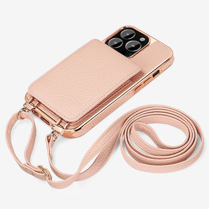 BelleCel's Crossbody Leather Flip Card Holder Phone Case for iPhone