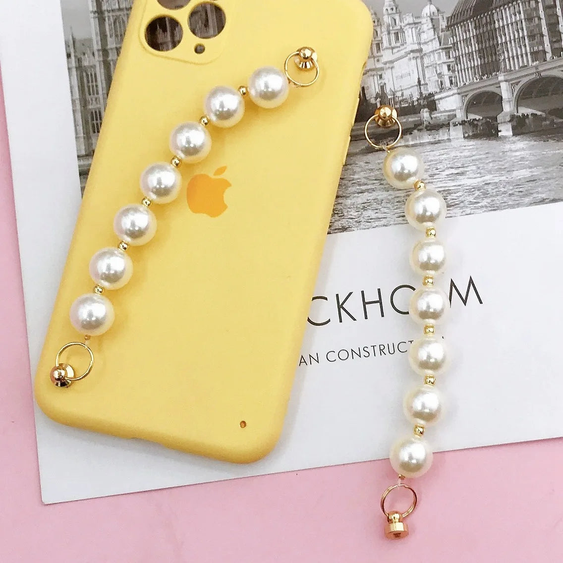 bellecel's pearl phone chain lanyard