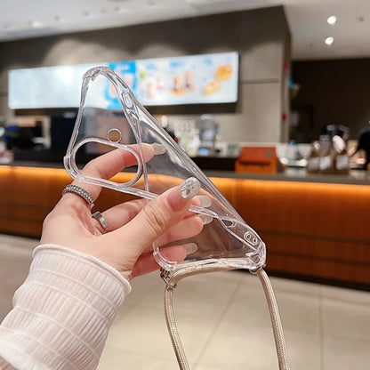 BelleCel's Crossbody Necklace Lanyards and Transparent Case for iPhone